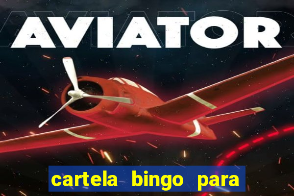 cartela bingo para cha de cozinha imprimir gratis